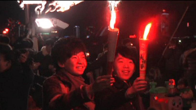 Celebración del año del Dragón en China 