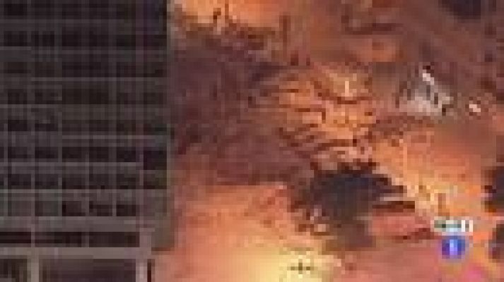 Telediario 1 - Derrumbe de edificios en Brasil