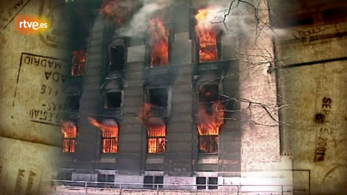 La biblioteca de Sarajevo en llamas