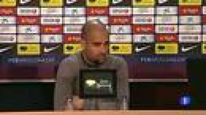 Telediario 1 - Pep:"Es difícil contener al Madrid"