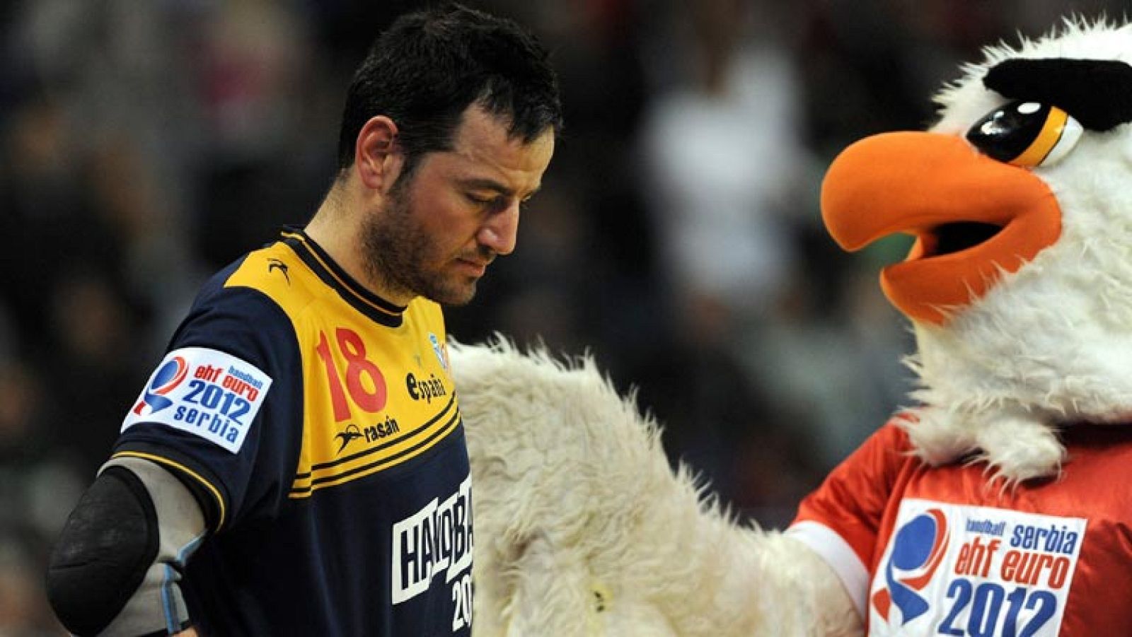 El lateral de la selección española de balonmano habla para TVE la víspera de la final de consolación del Europeo de Serbia. España se mide a Croacia.