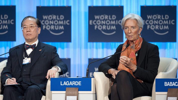 Telediario 1 - Penúltima jornada del Foro Davos