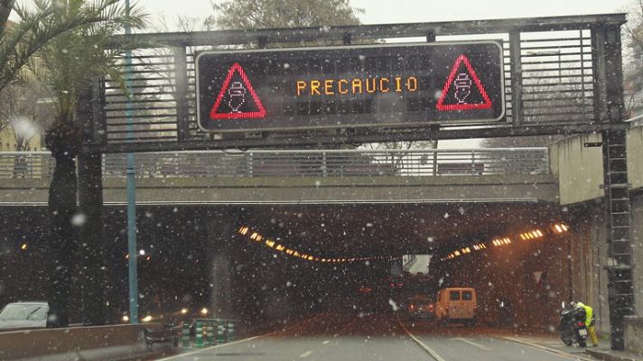 Telediario 1 - Temporal de nieve en Cataluña
