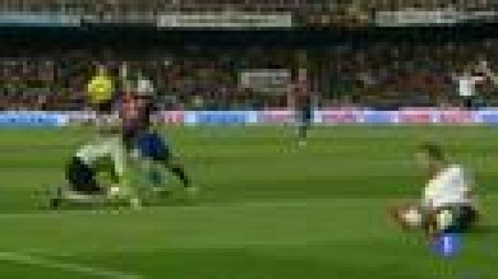 Telediario 1 - La posible expulsión de Pinto marcó el Valencia-Barça