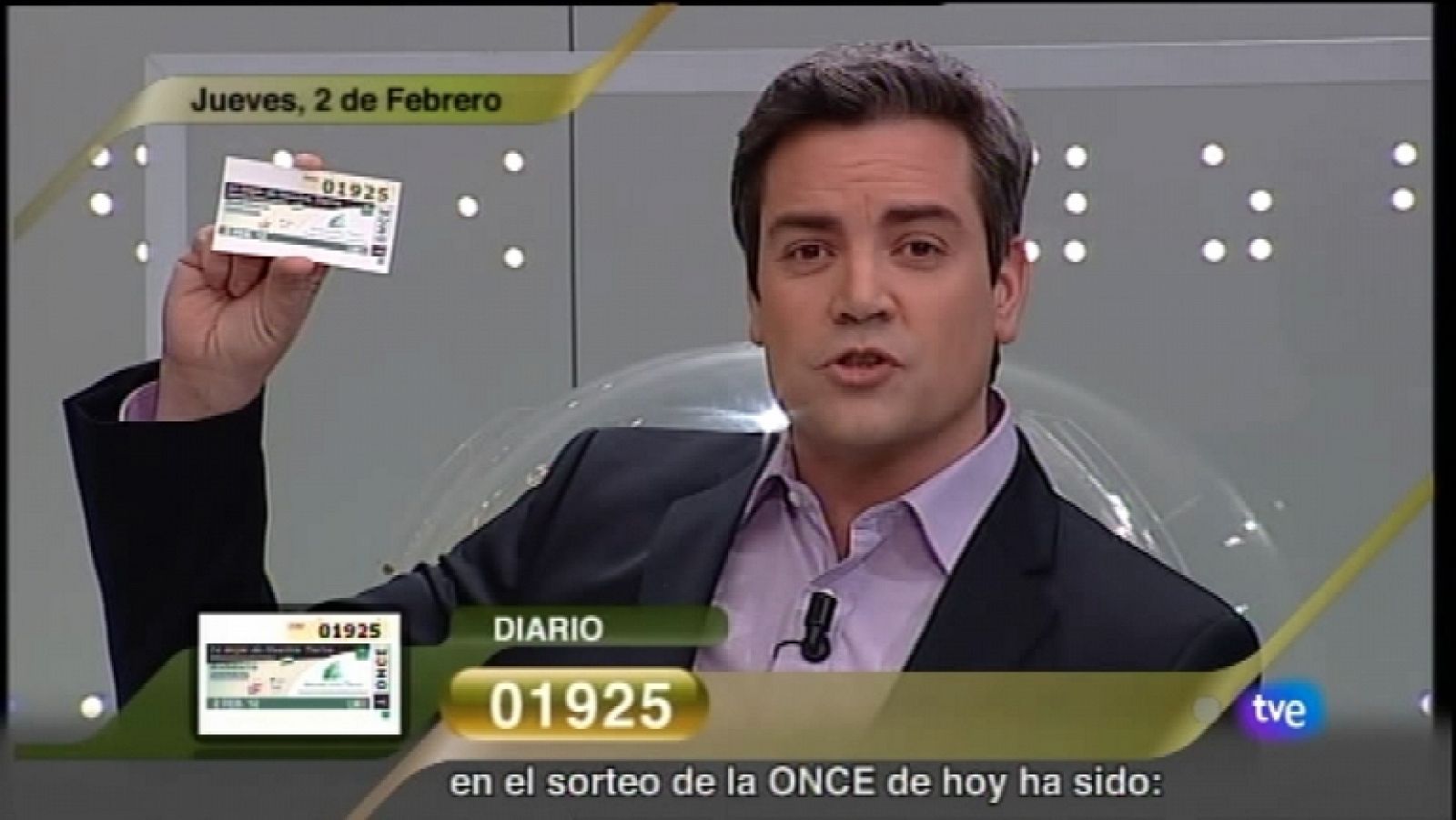 Sorteos ONCE: Sorteo ONCE - 02/02/12 | RTVE Play