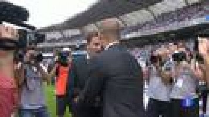 Telediario 1 - Sandro Rosell elude la polémica arbitral