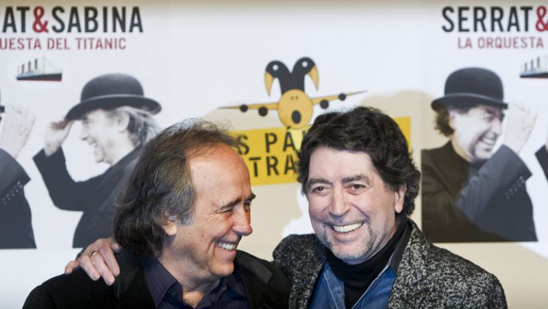 Serrat y Sabina presentan gira "la orquesta del Titanic" y disco "Dos pajaros contratacan" 