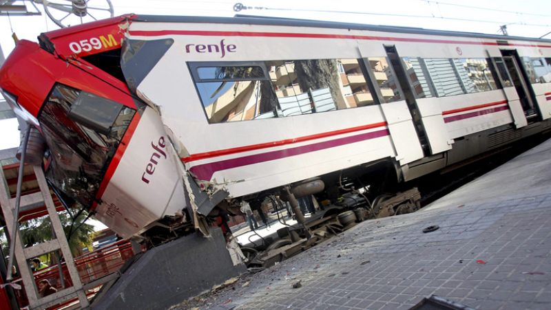 Un accidente de tren en Mataró deja nueve personas heridas 