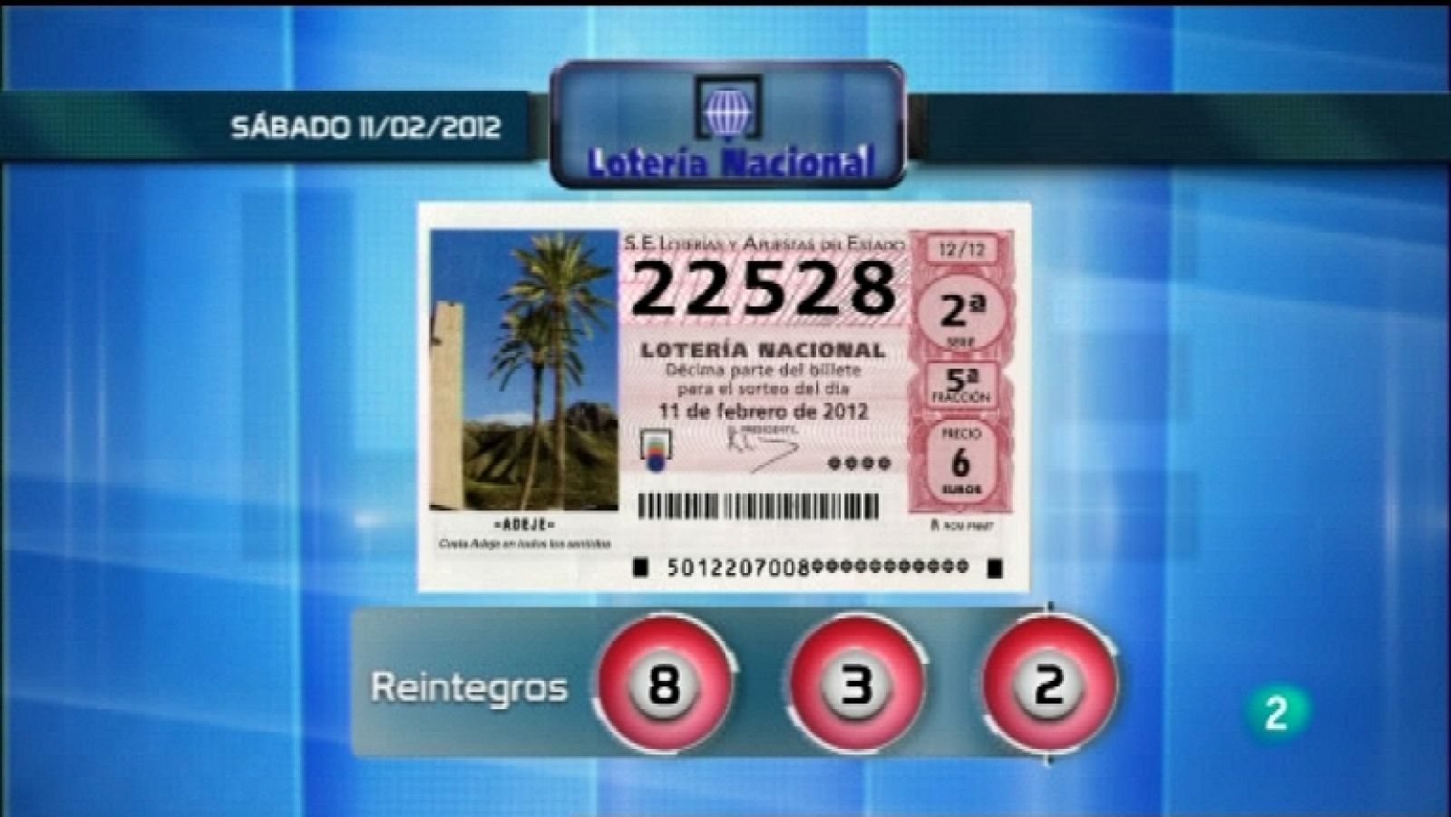 Loterías: Lotería diaria - 11/02/12 | RTVE Play