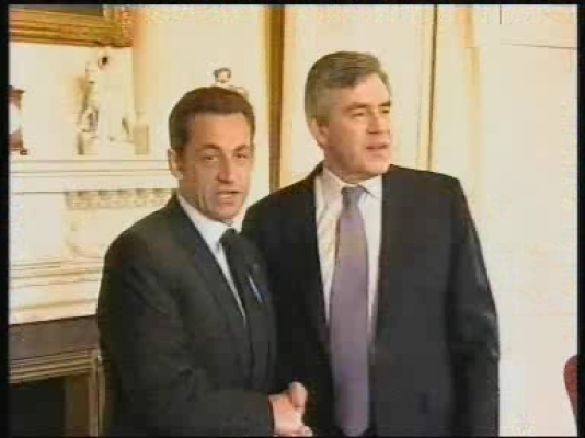 Gordon Brown y Nicolas Sarkozy 