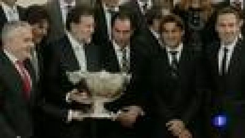 Recepción de honor para los vencedores de la Copa Davis de Tenis 2011. El equipo español ha sido recibido por el Rey D. Juan Carlos y por el presidente del Gobierno, Mariano Rajoy, en sendas visitas a La Zarzuela y a la Moncloa