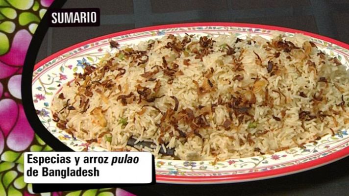 Bangladesh, especias y arroz pulao