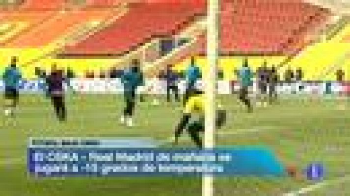 Telediario 1 - El Madrid se reta con el frío CSKA
