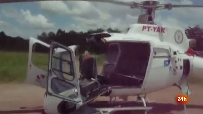 Extraño accidente de un helicóptero en Brasil 