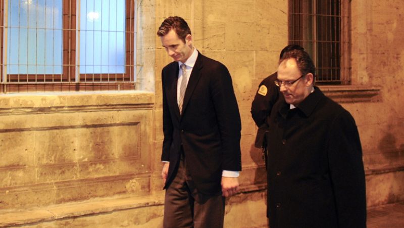 Salida de Urdangarin de los juzgados de Palma