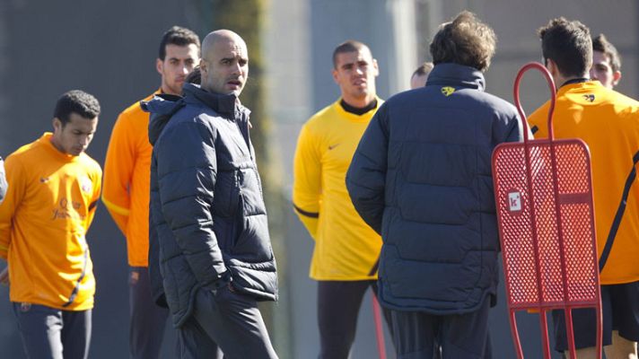 Telediario 1 - Guardiola está centrado en la Liga