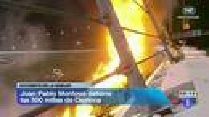 Telediario 1 - Accidente de Montoya en la Nascar