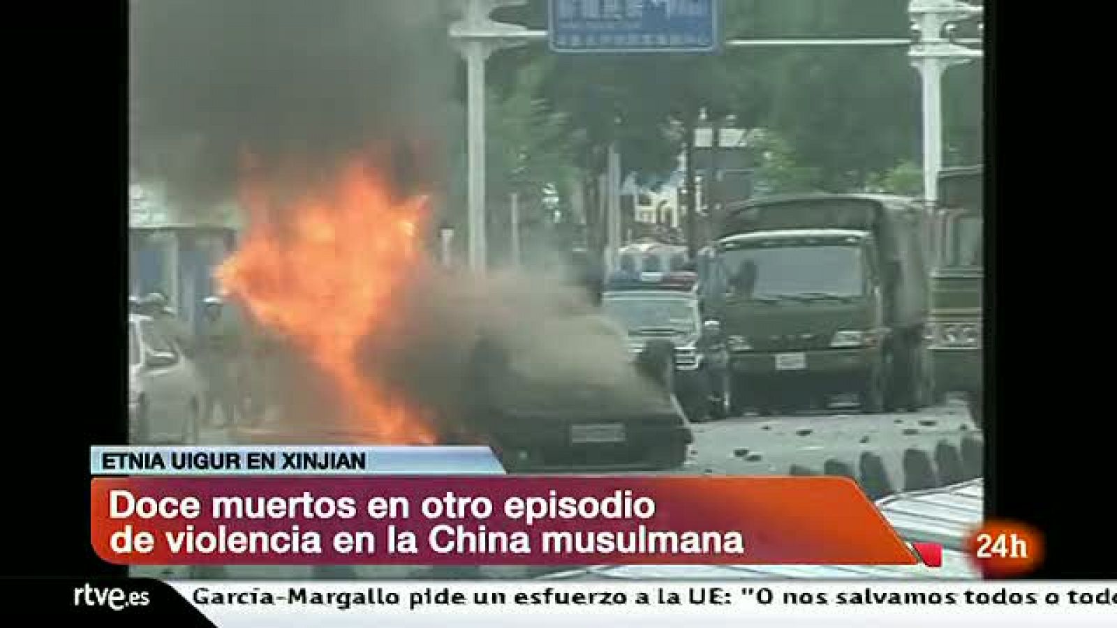 Informativo 24h: Veinte muertos en enfrentamientos en la conflictiva provincia china de Xinjiang  | RTVE Play