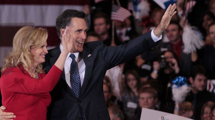Telediario 1 - Romney lidera las primarias