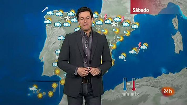El tiempo - Nubes en el norte peninsular y lluvias en Galicia y los Pirineos