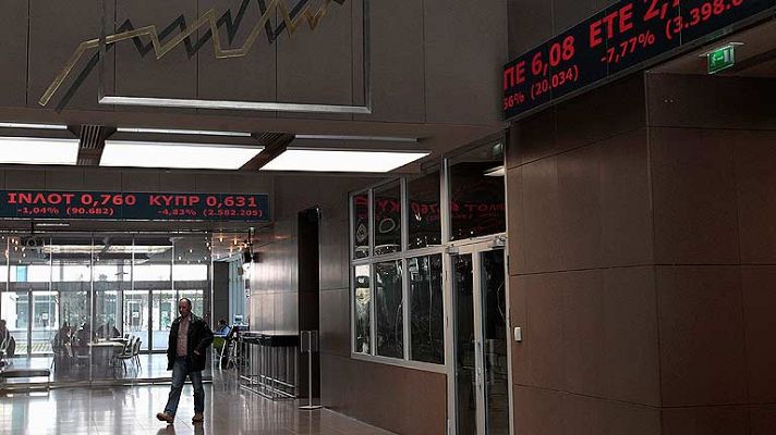 La tarde en 24h - Las bolsas de la eurozona caen más del 3% entre el miedo a la quiebra de Grecia