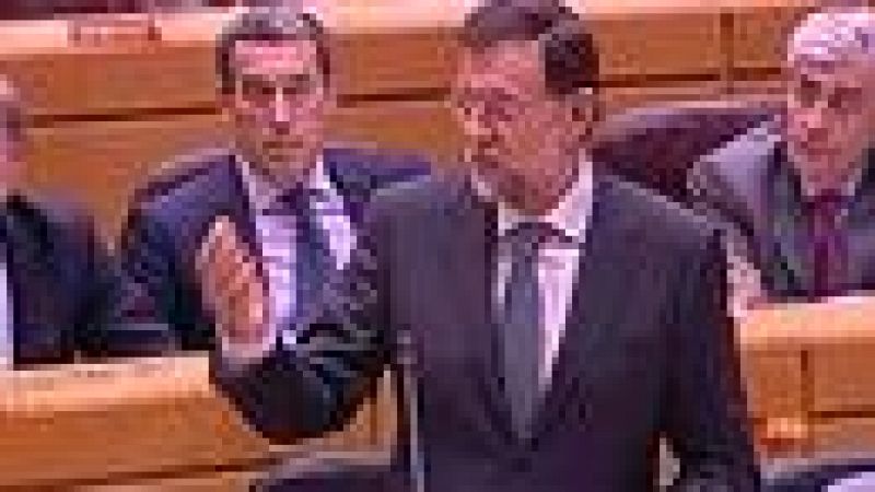 Rajoy en la sesión de control en el Senado