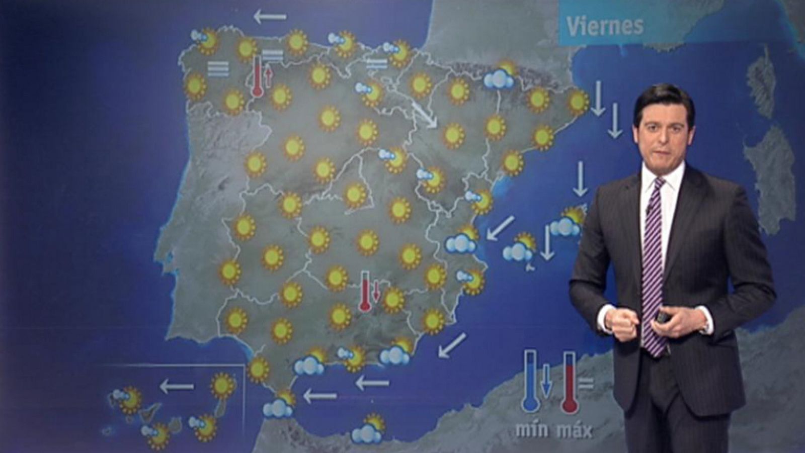 Viento fuerte en Cataluña y Baleares, y nubosidad en el norte