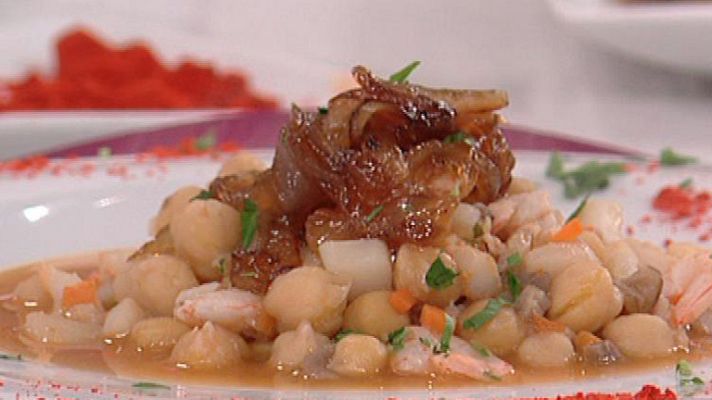 RTVE Cocina - Garbanzos con setas y sepia