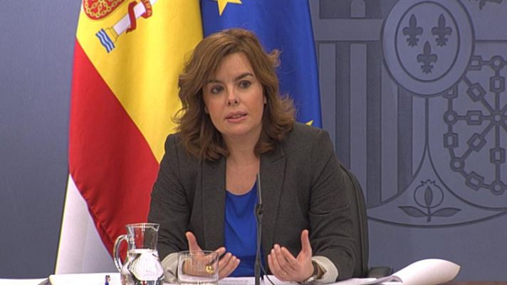 Telediario 1 - Reacción del gobierno a la huelga