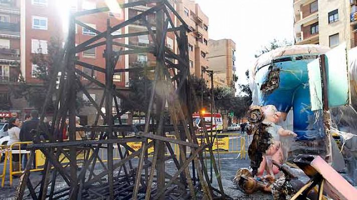 Detenidos por quemar una falla