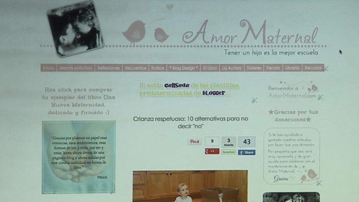 Telediario 1 - Maternidad y educación en la red