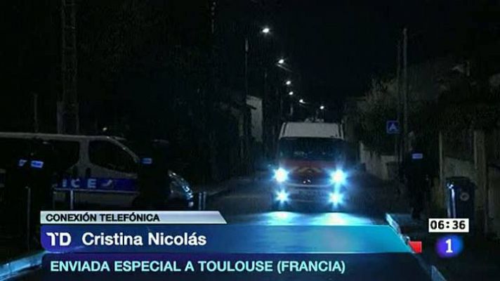 Telediario 1 - La policía rodea al presunto autor de la matanza de Toulouse