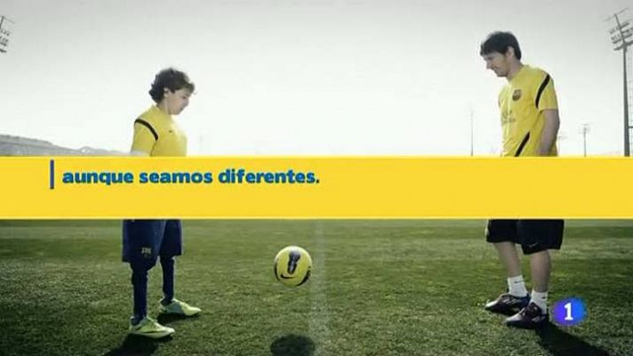 Telediario 1 - El Barcelona, solidario