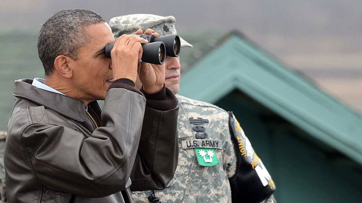 Informativo 24h - Obama visita la zona desmilitarizada coreana y saluda a las tropas de EE.UU.