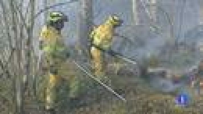 Telediario 1 - Incendios forestales en Galicia