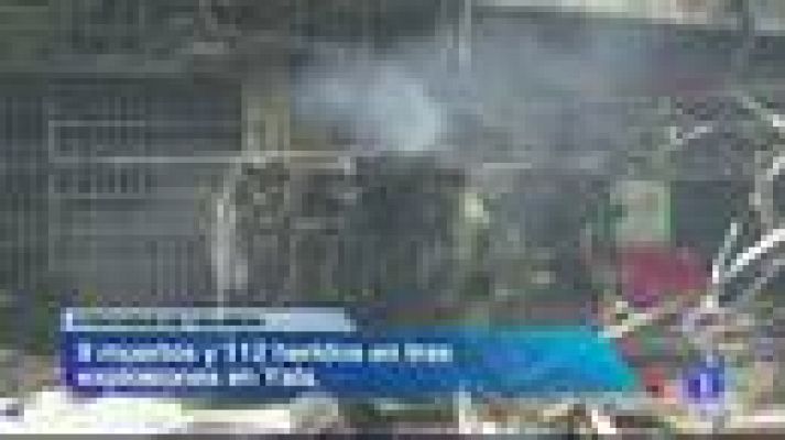 Telediario 1 - Tres bombas en el centro de Yala