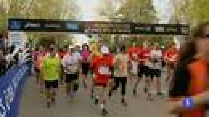 Telediario 1 - El keniano Kipserem vence con récord en el medio maratón de Madrid
