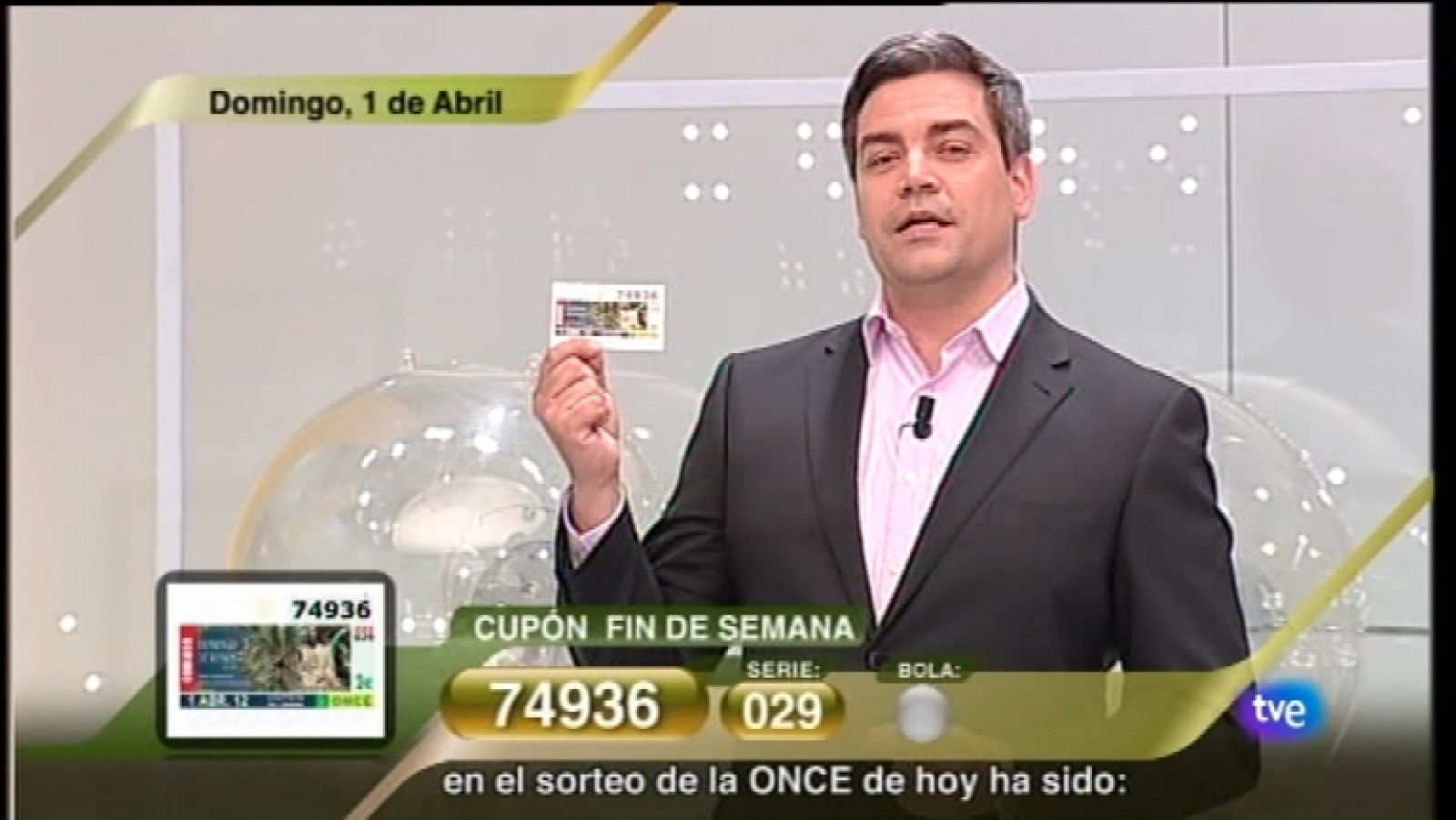 Sorteo ONCE - 01/04/12 - Ver ahora