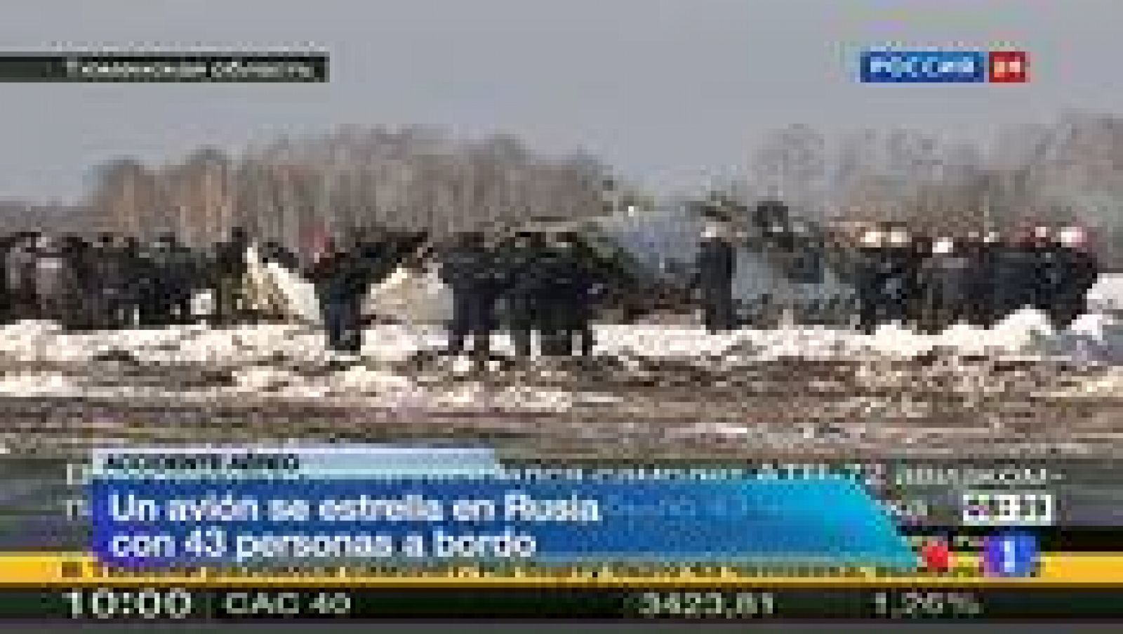 Telediario 1: Mueren 31 personas al estrellarse un avión en Siberia | RTVE Play