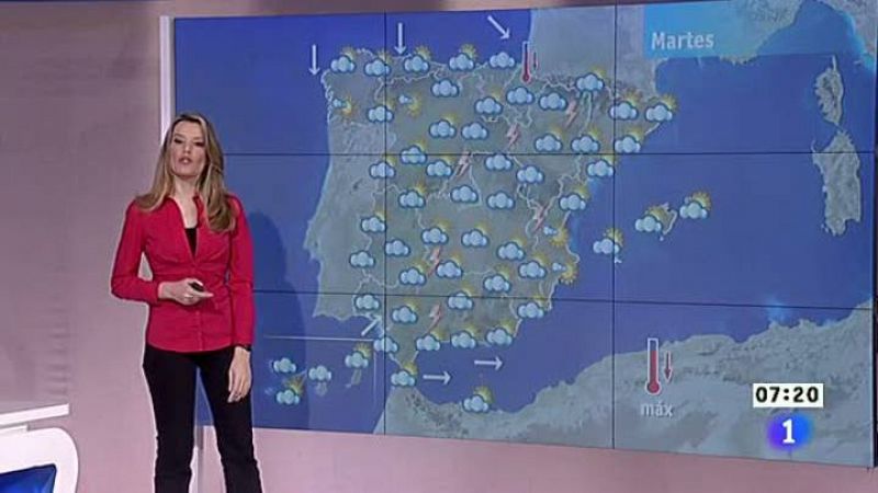 Cielos nubosos y lluvias en gran parte de la Península Ibérica