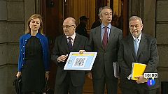 El ministro de Hacienda llega al Congreso para presentar los Presupuestos 2012