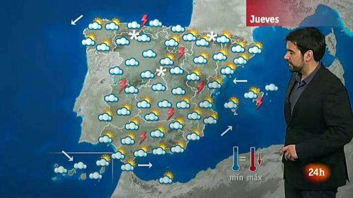 Chubascos y nieve en el norte