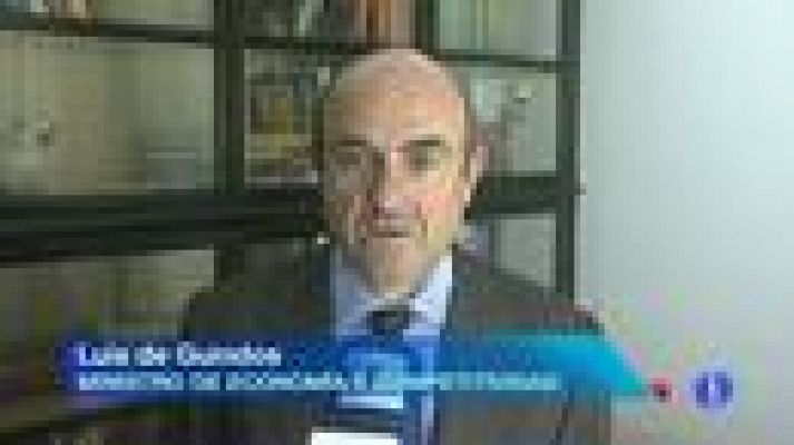 Telediario 1 - El alza de la prima de riesgo