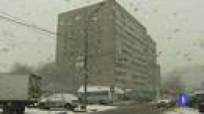 Telediario 1 - Temporal de nieve en Rusia