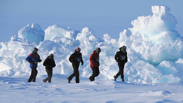 Telediario 1 - Un español termina segundo en el Maratón del Polo Norte