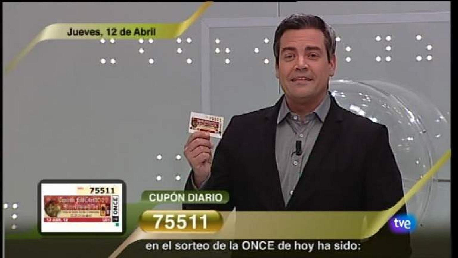 Sorteo ONCE - 12/04/12 - Ver ahora
