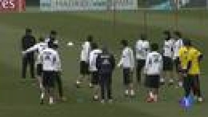 Telediario 1 - Karanka y 'Quini', las caras de Madrid y Sporting en rueda de prensa