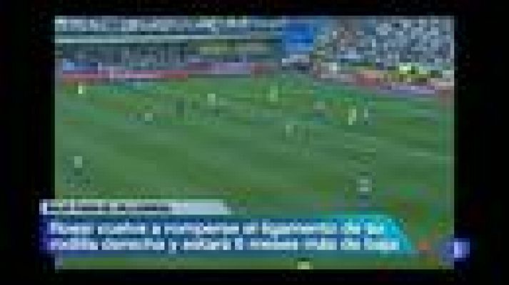 Telediario 1 - Rossi vuelve a romperse los ligamentos