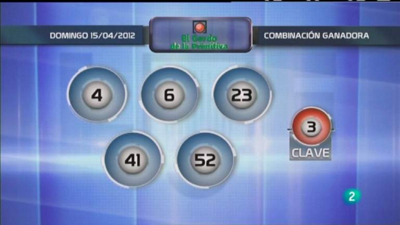 Loterías: Lotería diaria - 15/04/12 | RTVE Play