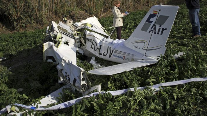 Telediario 1 - Accidente de avioneta en Málaga